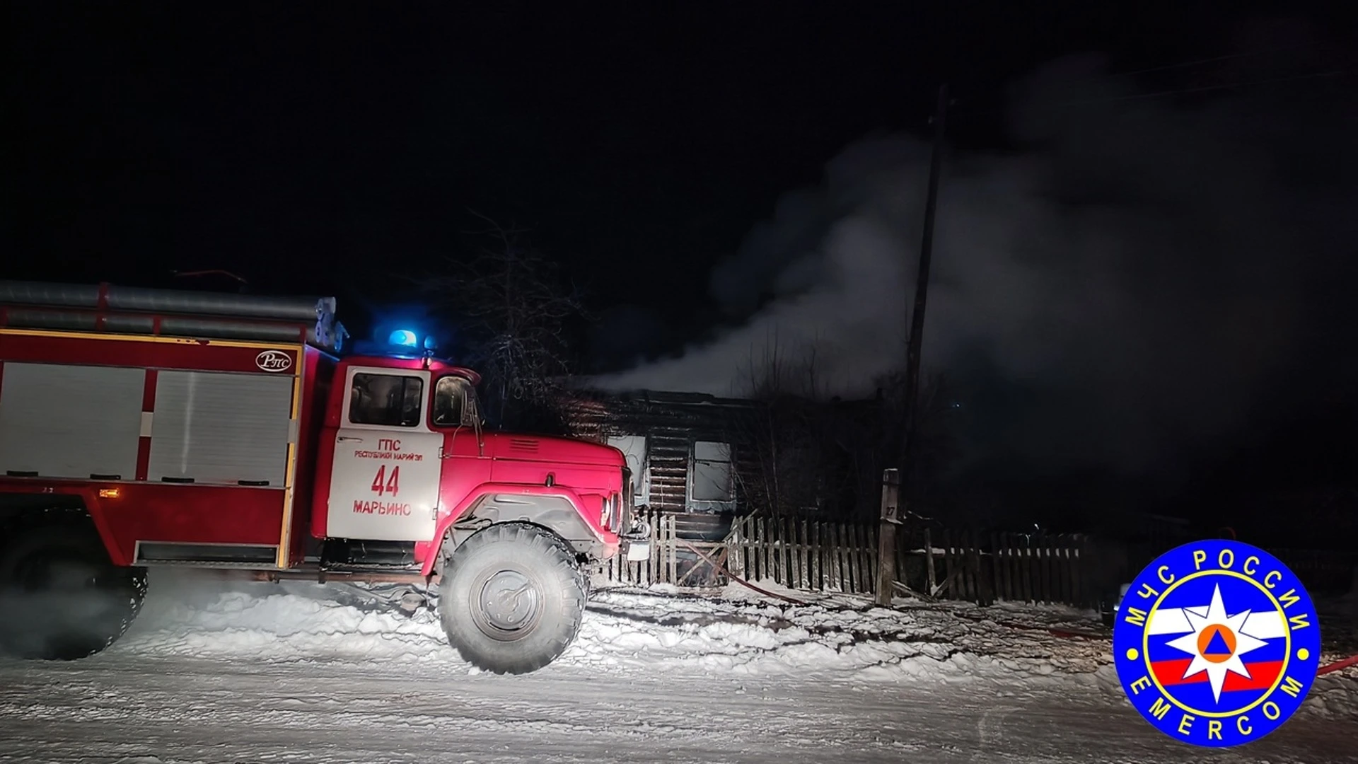 Ночью при пожаре погиб 24-летний житель Марий Эл