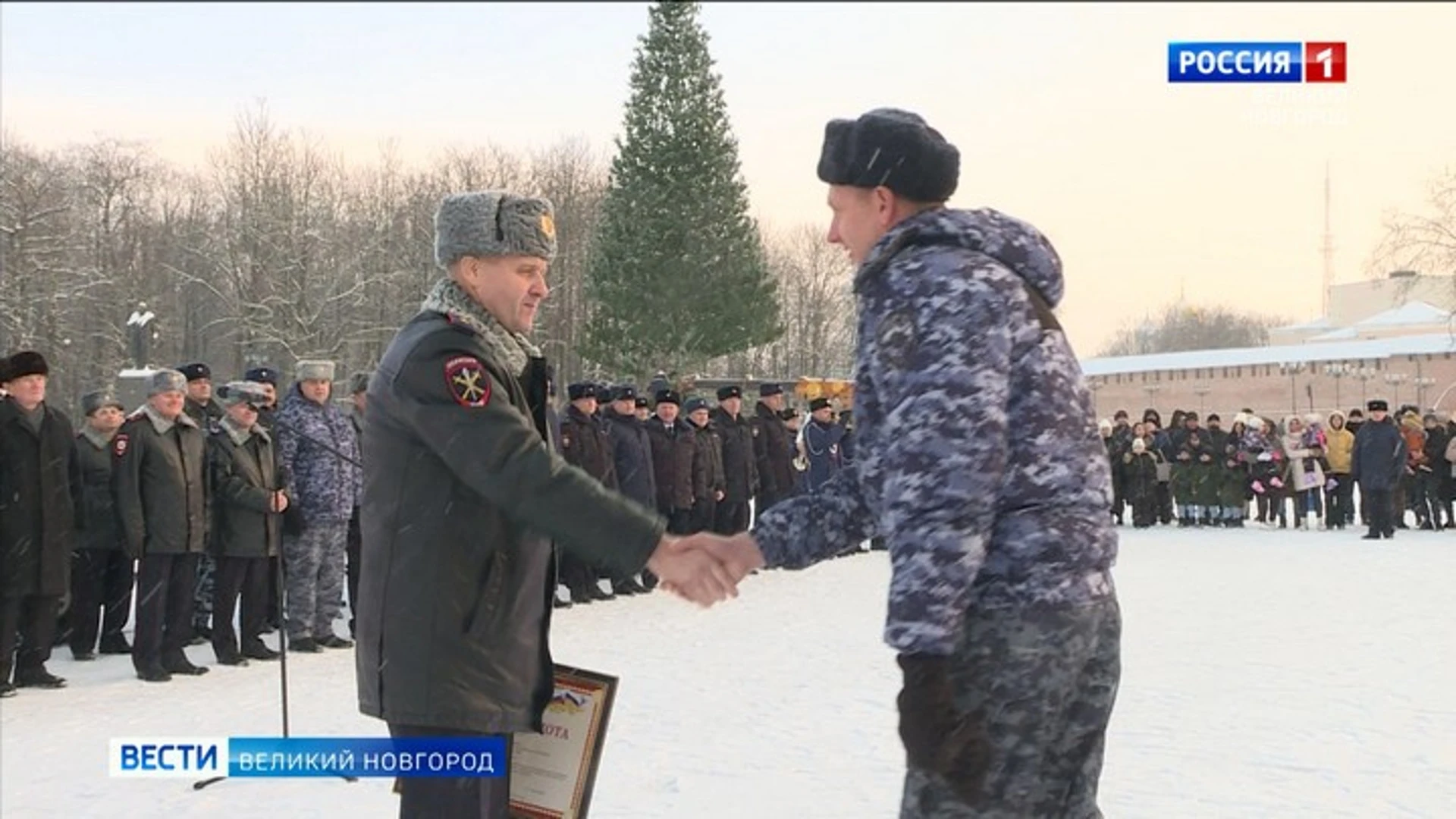 Сводный отряд новгородской полиции вернулся из служебной командировки на Северный Кавказ