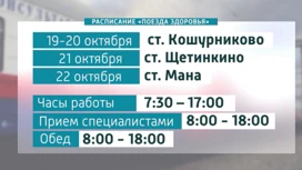 В этом месяце "поезд здоровья" побывает в Курагинском и Партизанском районах