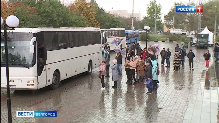 Вести. Белгород В Белгороде проводили еще одну группу мобилизованных