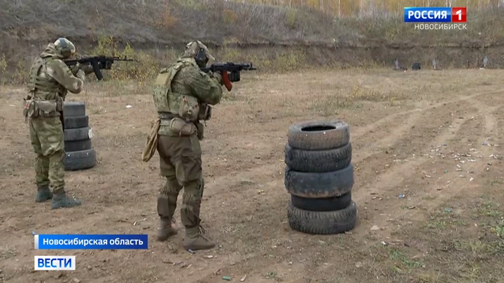 Вести. Новосибирск Добровольцы поупражнялись в стрельбе на полигоне под Новосибирском