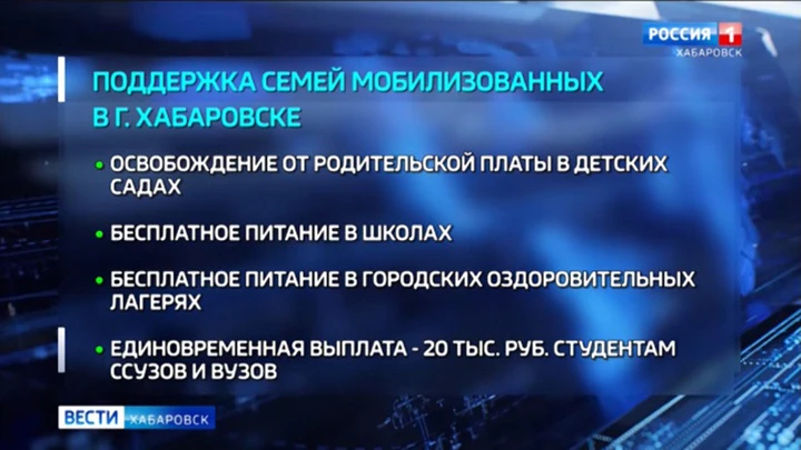 Вести. Хабаровск Мэр Хабаровска объявил о дополнительных мерах поддержки для семей мобилизованных