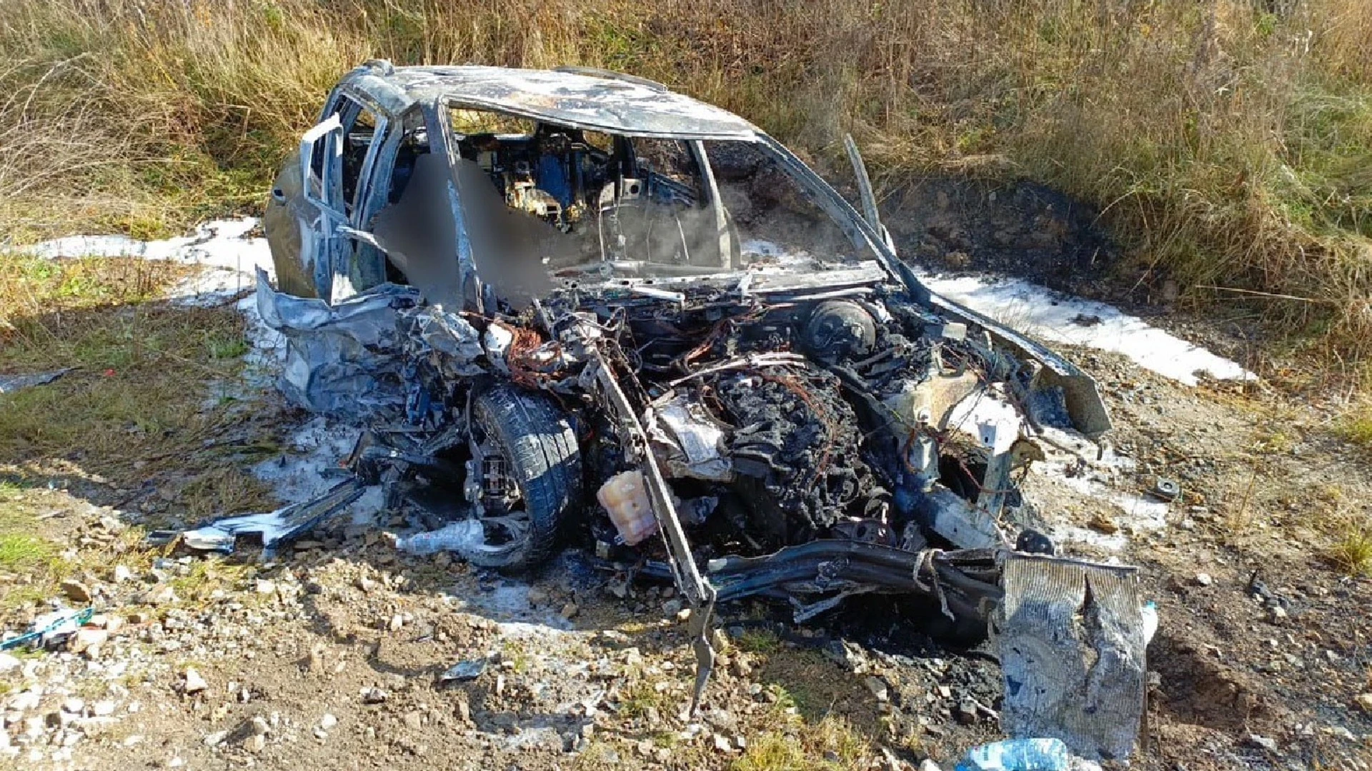 Трое сгорели в двух машинах после ДТП на федеральной трассе в Приморье