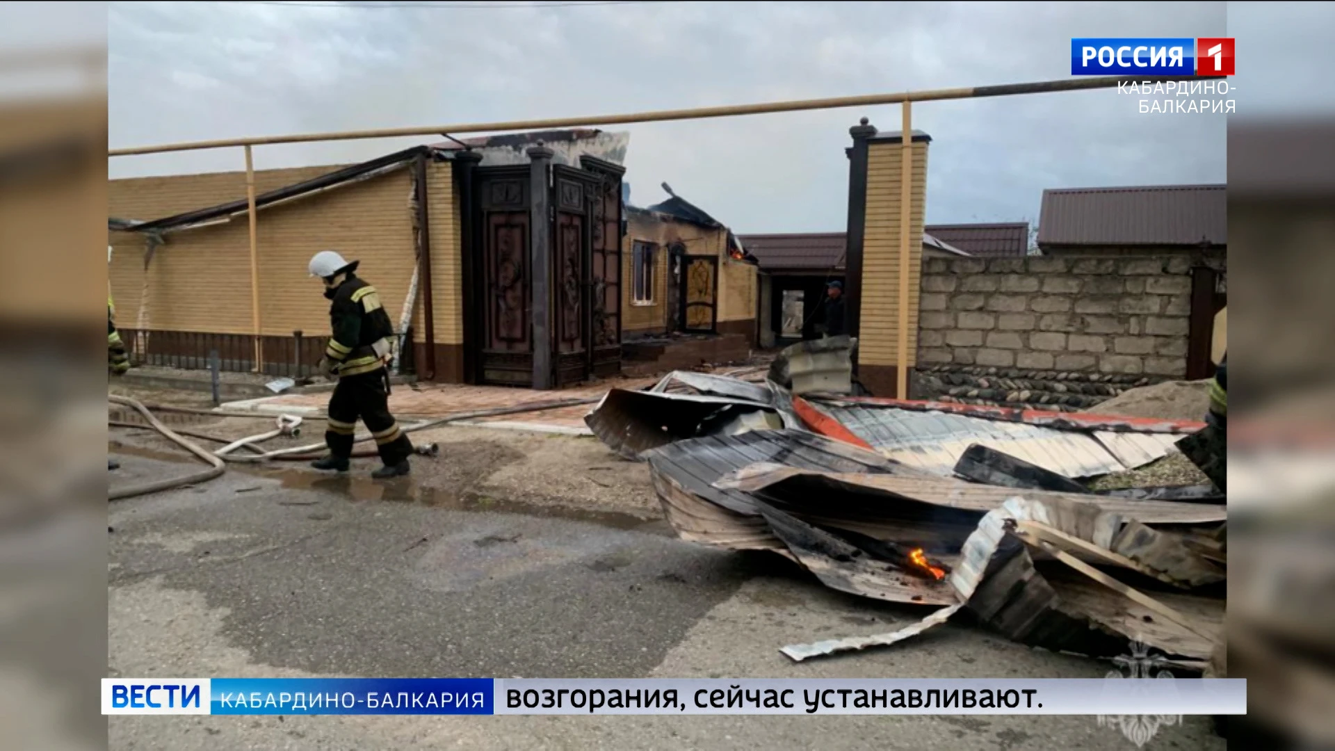 В селе Приречном произошел крупный пожар