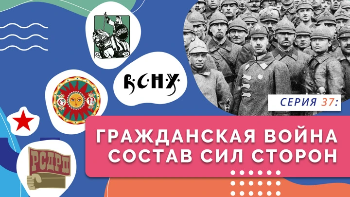 Нескучно об истории Гражданская война. Состав сил сторон