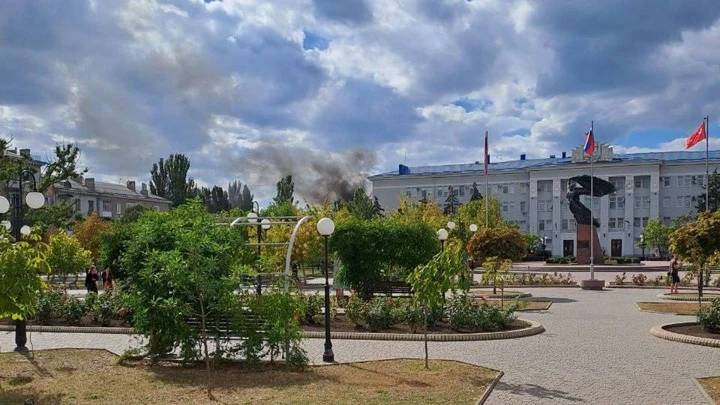 ЧП Место взрыва в Бердянске сняли на видео