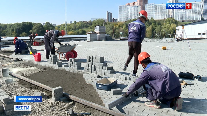 Вести. Новосибирск К благоустройству территории вокруг новой ледовой арены приступили в Новосибирске