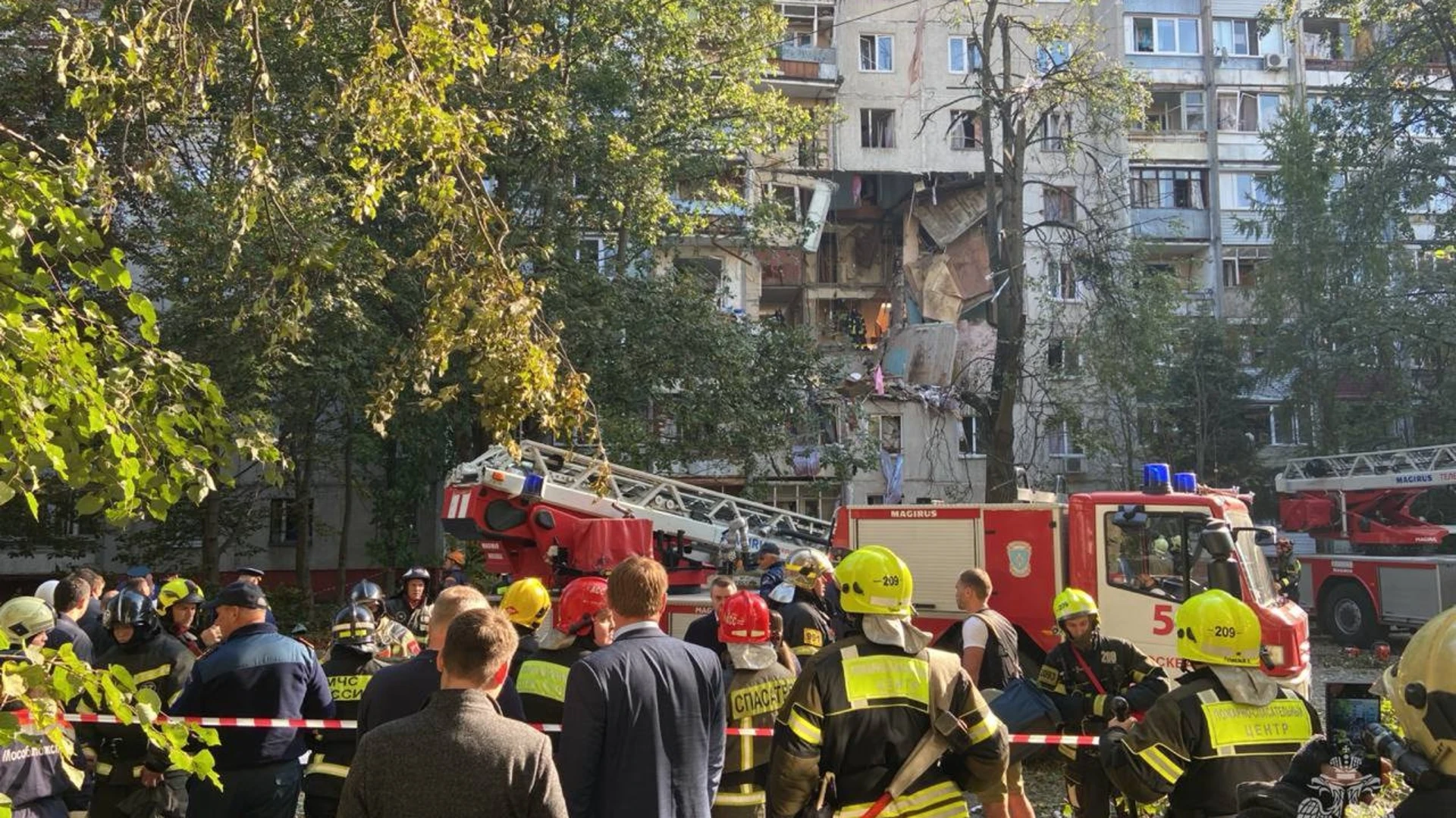 Новое обрушение произошло в пострадавшем от взрыва дома в Подмосковье