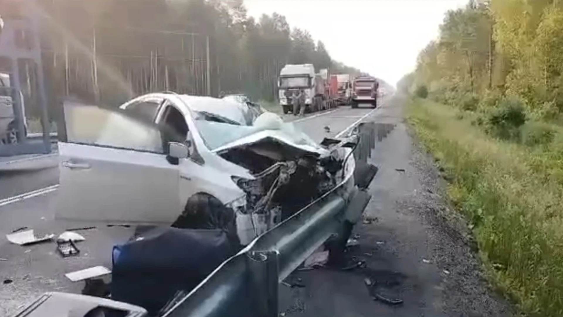 Пассажир легковушки погиб в лобовом столкновении с автовозом