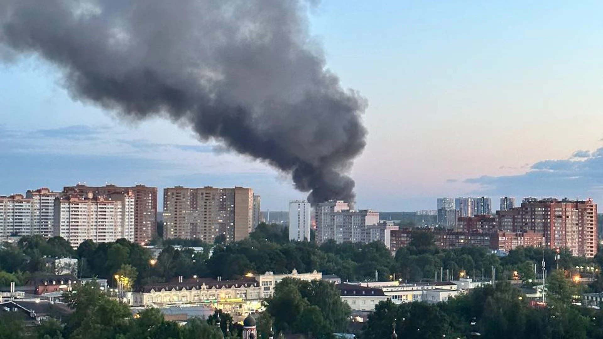 В Химках произошел крупный пожар