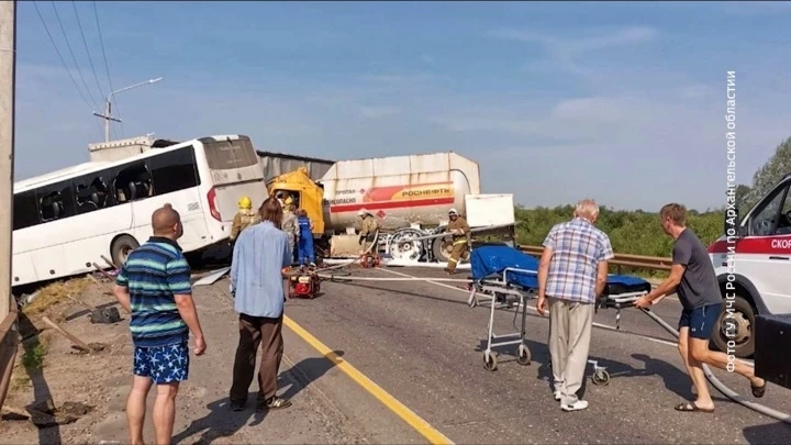 Вести Поморья Сразу два ДТП с участием пассажирских автобусов произошло в выходные