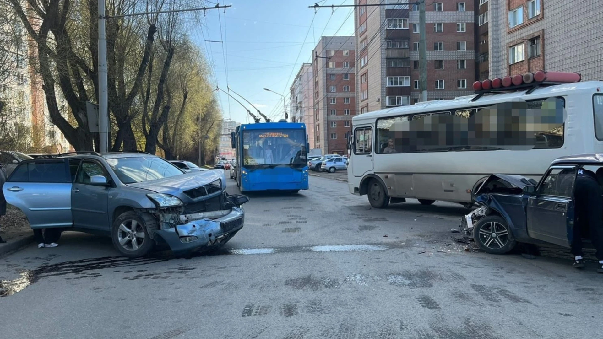 Мужчина пострадал в ДТП на улице Лазо в Томске