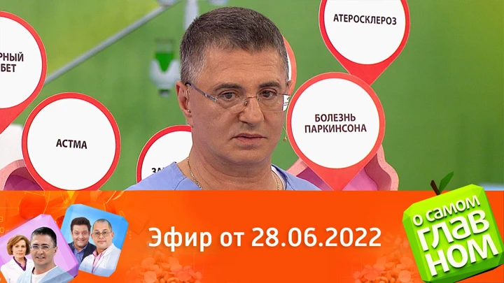 О самом главном Инфекции глаз, гипертония, цикорий, дорсопатия шейного отдела. Эфир от 28.06.2022