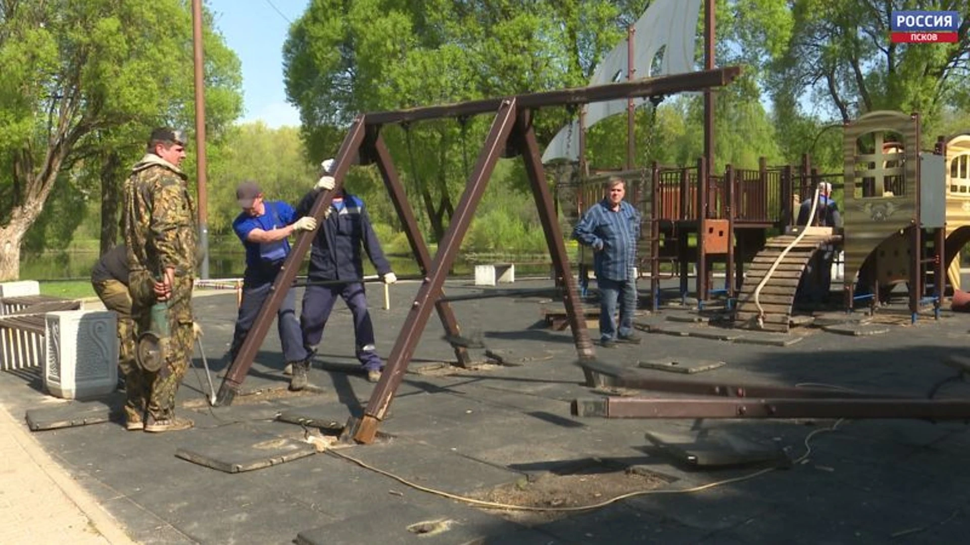 К лету в Финском парке появится новая детская площадка