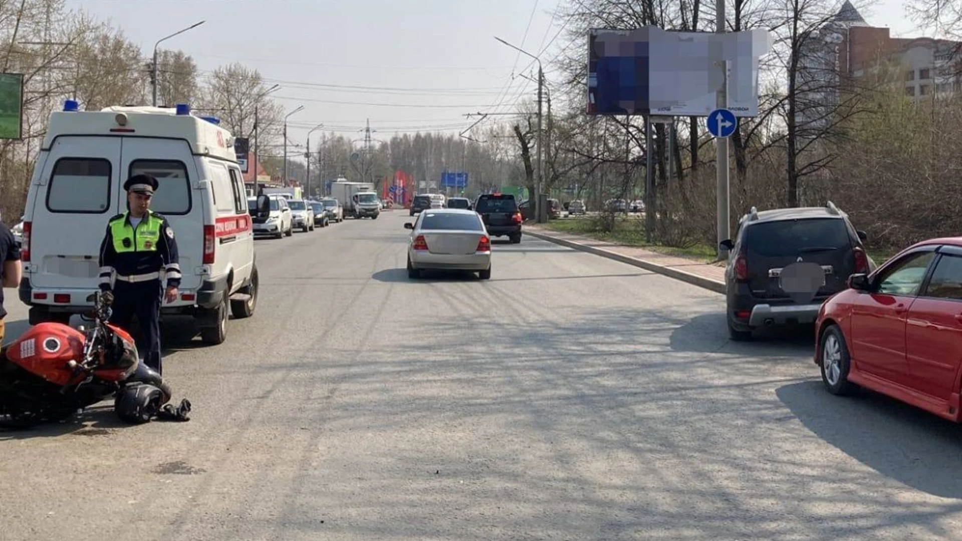 Мотоциклист получил травмы во время ДТП в Томске