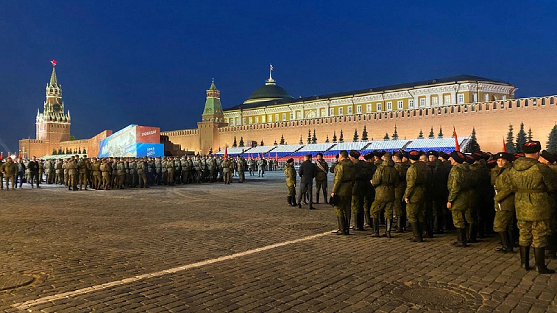 Кубанские казаки приняли участие в репетиции парада Победы в Москве