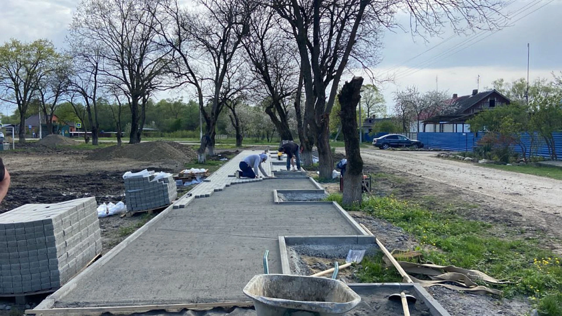 Благоустройство парка идет в Белореченском районе