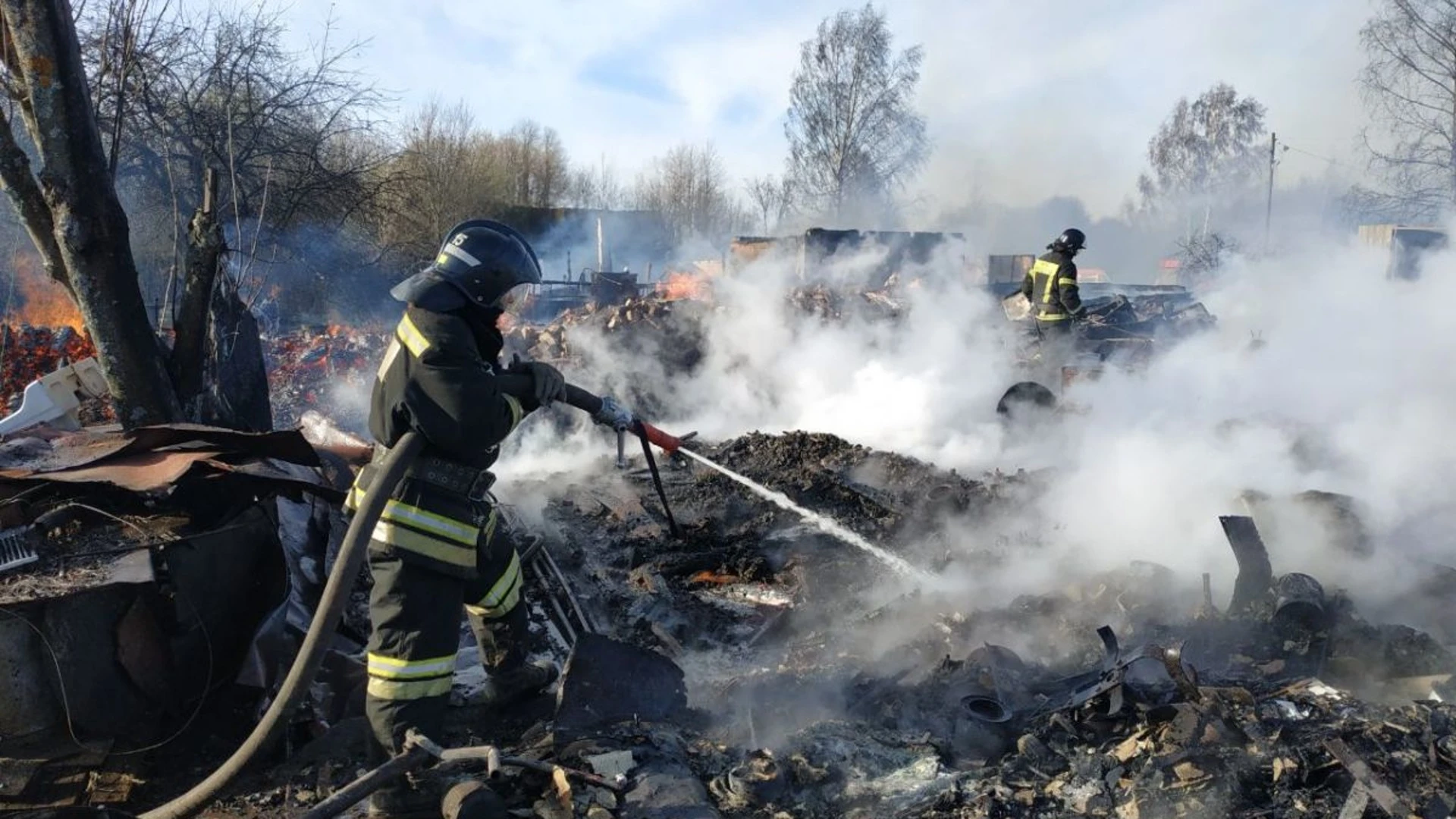 В деревне Делово Владимирской области произошел крупный пожар