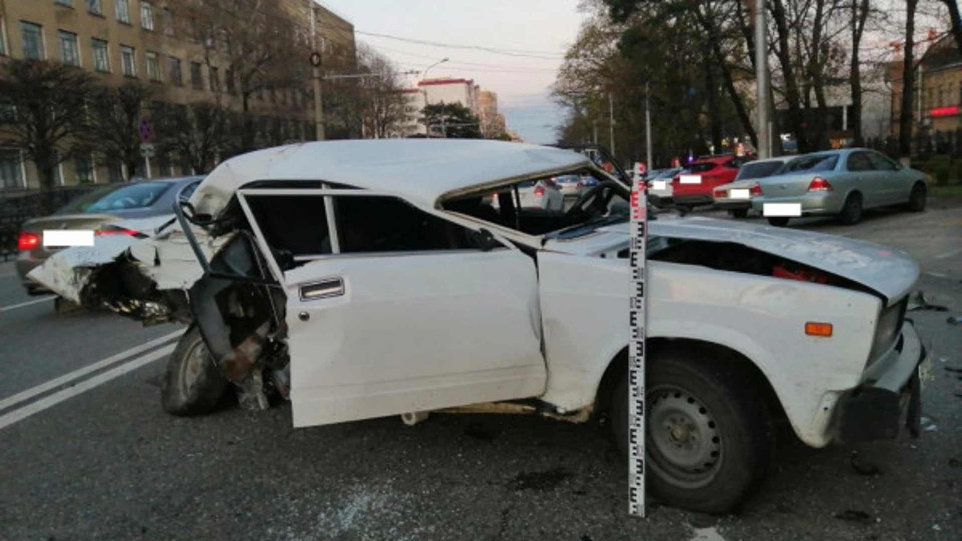 В Ставрополе на улице Мира столкнулись два авто