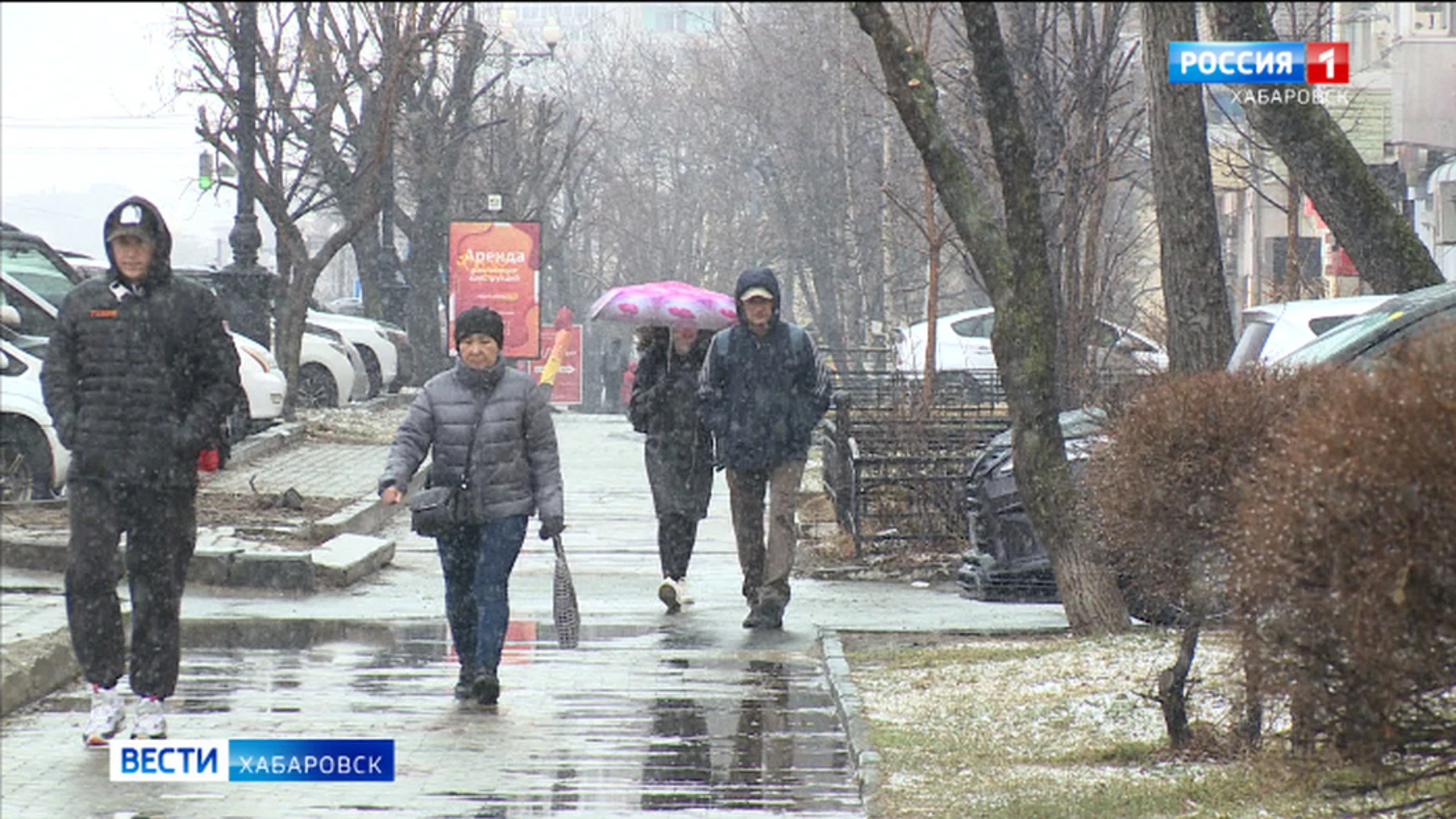 Новый циклон накрыл Хабаровский край дождем и снегом