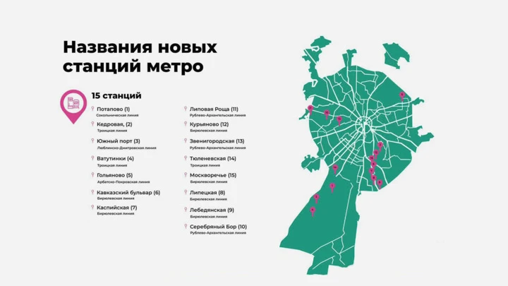 Вести-Москва Москвичи выбрали названия для 15 станций метро