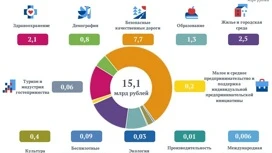 Расходы бюджета на реализацию национальных проектов достигли 15 миллиардов рублей