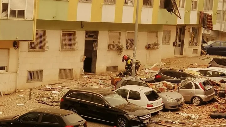 ЧП Появилось видео с места взрыва в жилом доме под Лиссабоном