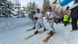 Das Team von Malopurginsky Bezirk Udmurtia wurde das Beste im Jagd-Bathlon