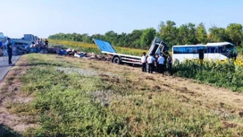 Двадцать человек пострадали в ДТП с рейсовым автобусом под Волгоградом